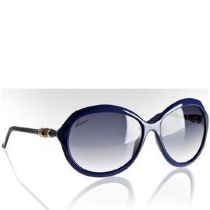 GUCCI BLUE OVERSIZED SUNGLASSES  BAMBOO GG3130/S